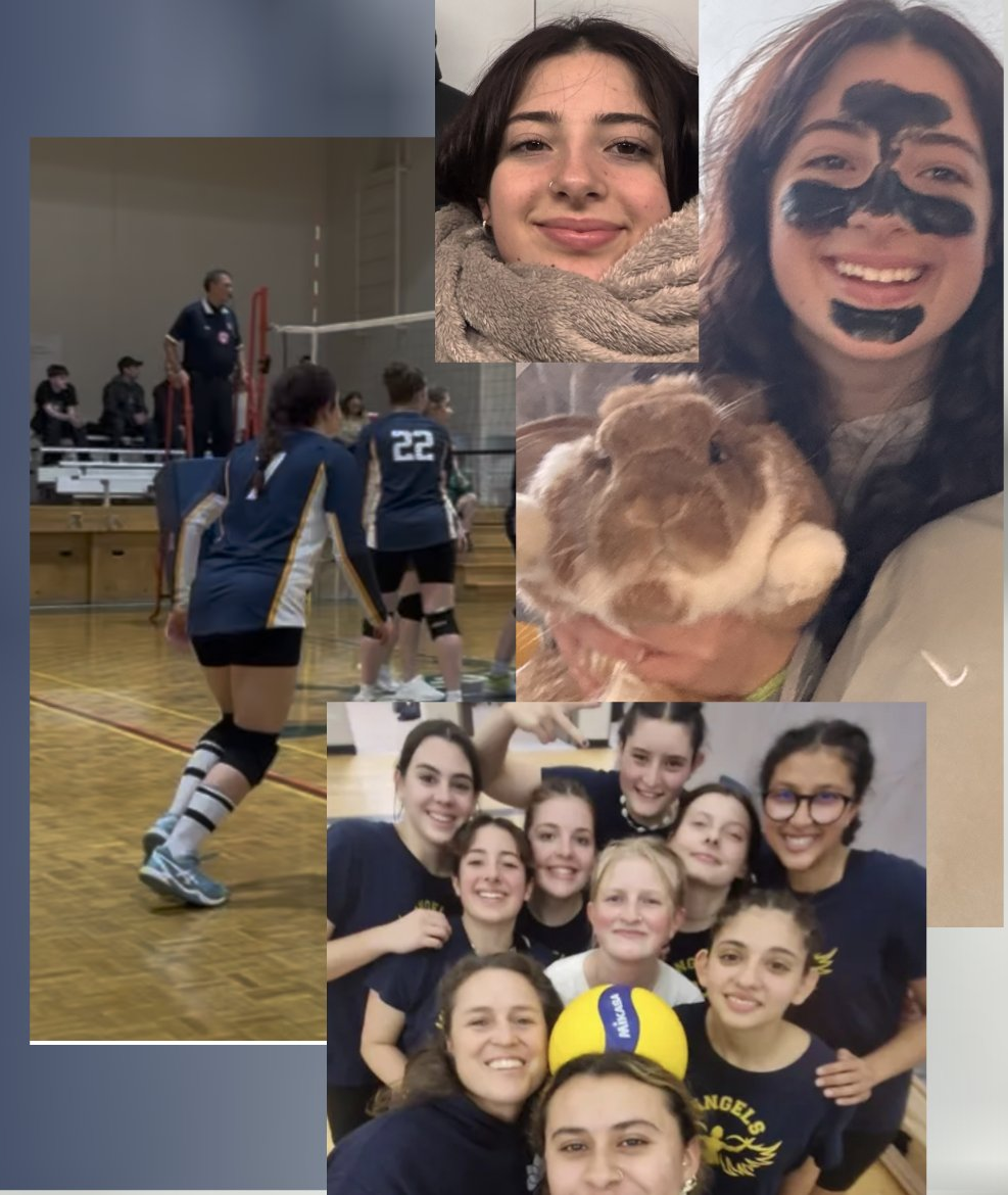 Giulia and friends, including her volleyball team